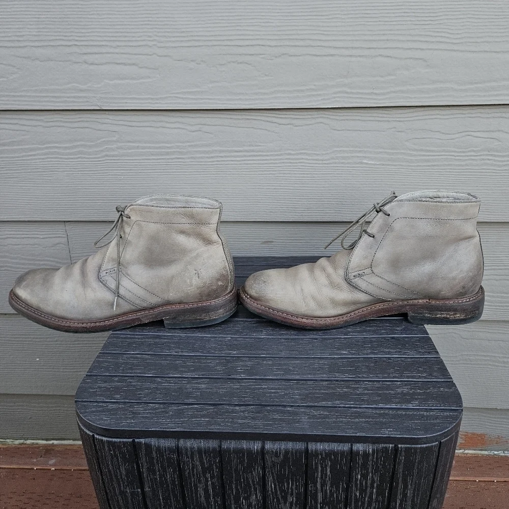 Frye Murray Chukka Boots Taupe Gray Green Lace Up Short Boots Casual Men's 10